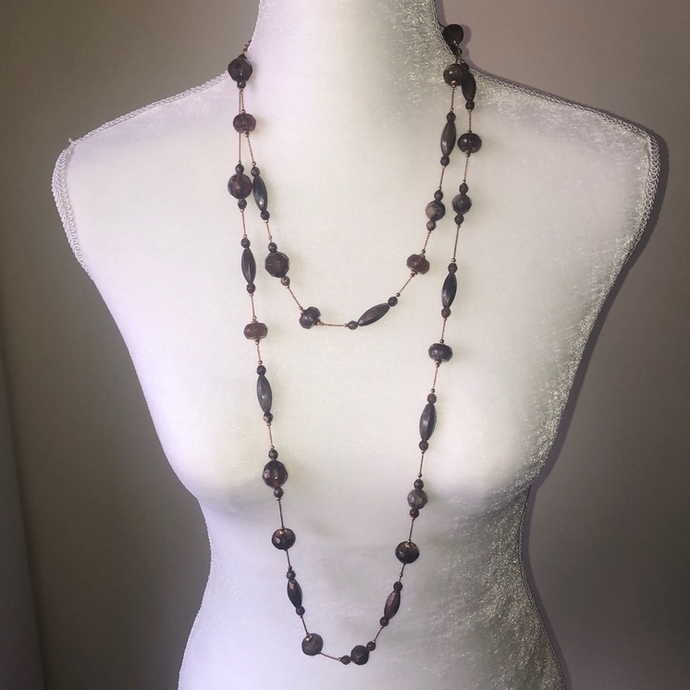 J Lo necklace - Brown/adjustable